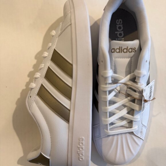 Adidas Grand Court 2.0 sneaker/ Tennis Shoes White/cyber Metallic, various sizes - Picture 7 of 13